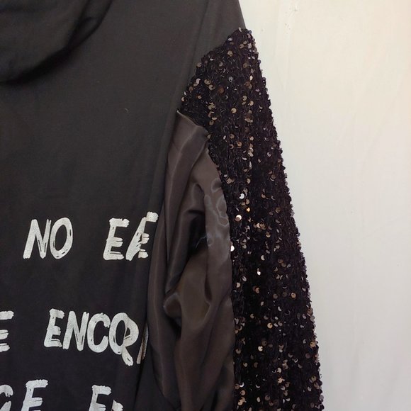 Nanhan hoodie with sequin balloon sleeves and quote - Picture 7 of 14
